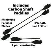 Sea Eagle 465FT Fasttrack Inflatable 15'3 1-3 Person Touring Kayak with Rigid External keel - Smoother Paddling Experience Light Weight- 3 Person Pro Carbon Package