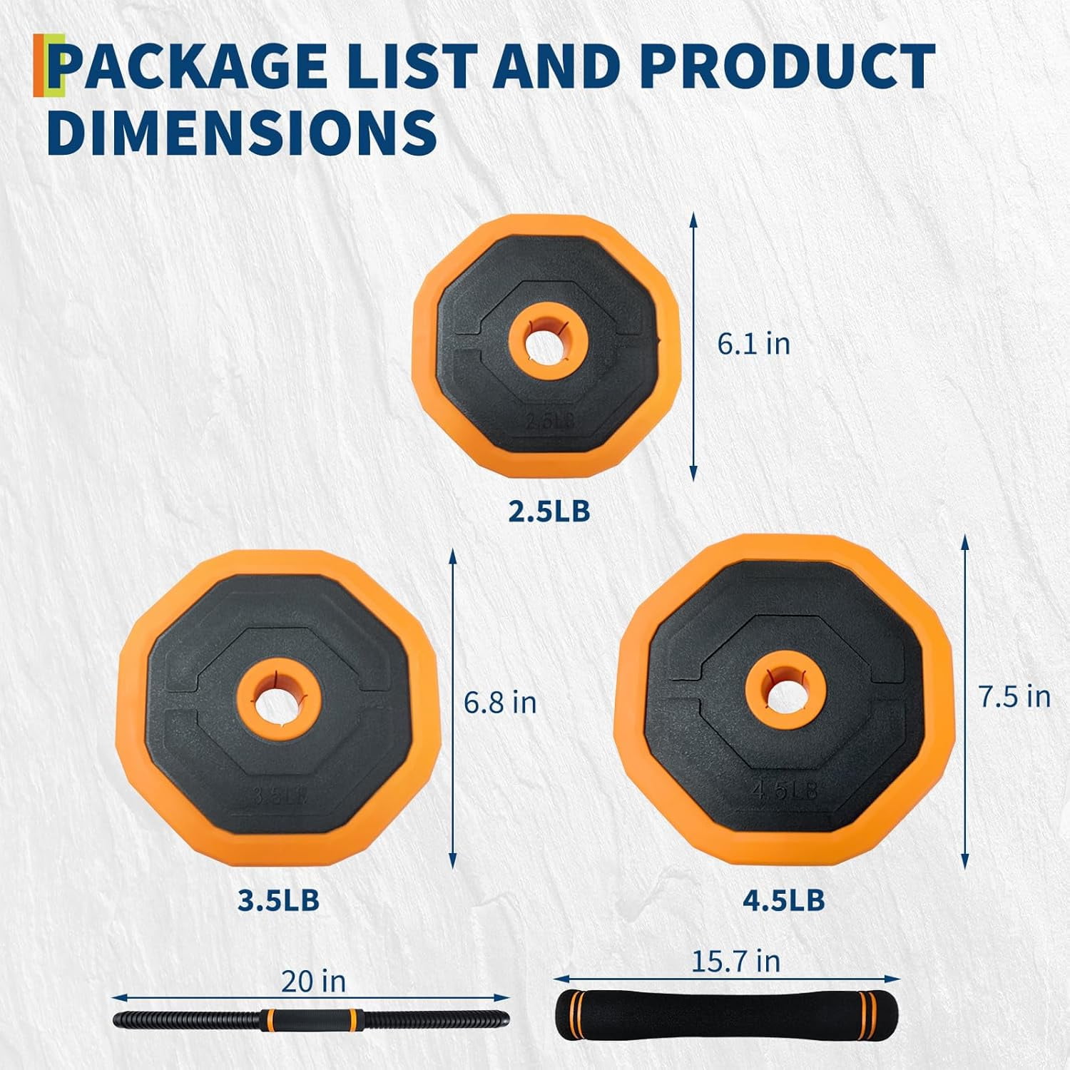 Adjustable Dumbbell Set, 44 LBS 4-In-1 Home Gym Weights with Connector As Dumbbell, Kettlebell,Barbell for Strength Training, Full Body Workout