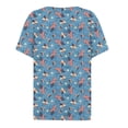 thumbnail image 4 of WEANT Womens Tops Summer 4th Of July Casual Independence Day Button Down V Neck Short Sleeve Blouses for Women Trendy Shirts Pretty Usa Celebration Outfits for Women Light Blue M, 4 of 5