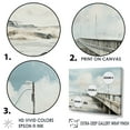 thumbnail image 3 of Designart "Contemporary Watercolor Horizon With A Pier II" Coastal Pier Floater Framed Canvas Prints, 3 of 5
