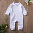 thumbnail image 3 of Gureui Newborn Baby Boy Girl Long Sleeve Rompers Knit Solid Jumpsuits Pajamas Footless Sleeper Coveralls Toddler Clothes, 3 of 9