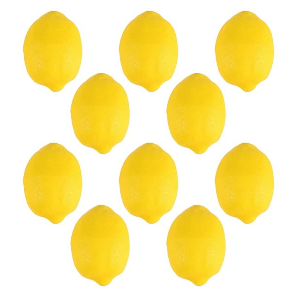 Fake Fruit Home House Kitchen Party Decoration Artificial Lifelike Simulation Amarillo Lemon 10Pcs Set