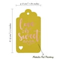 thumbnail image 5 of Inkdotpot Real Rose Gold Foil Love Is Sweet Wedding Tags Favor Hang Paper Tags 50 Pack, 5 of 6