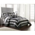 thumbnail image 2 of Nanshing Pastora Luxury 7-Piece Bedding Comforter Set with 3 BONUS Decorative Pillows, King Grey, 2 of 7