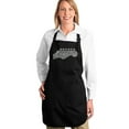 thumbnail image 1 of LA Pop Art Full Length Word Art Apron - Guitar Head, 1 of 2