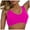 Hot Pink, variant on Wamejoo Women's Underwire Bikini Tops Only - Longline Swimsuit Top Criss Cross Push Up Swim Crop Top (Blue, L)