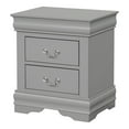 thumbnail image 2 of Furniture of America Vrai Modern 2-Drawer Nightstand, Gray, 2 of 8