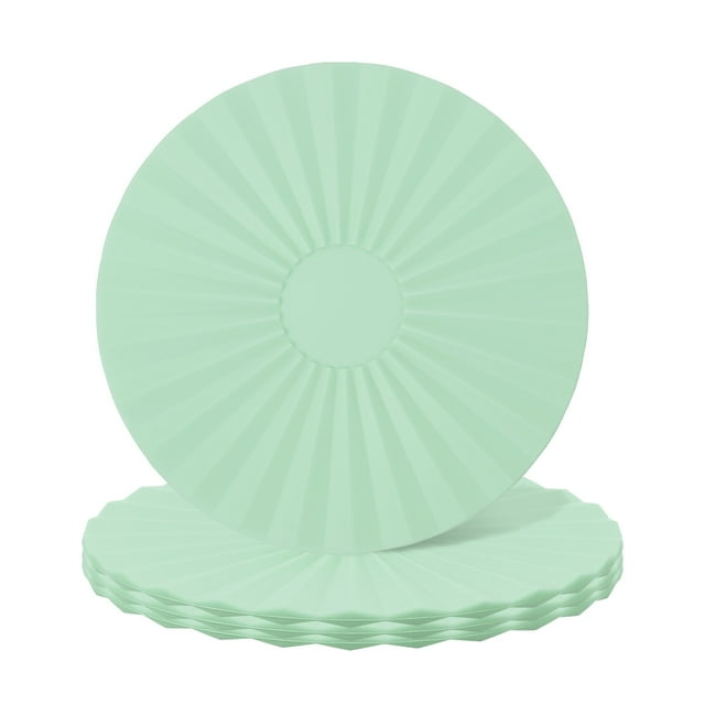 Juego de 4 posavasos redondos de silicona Uxcell, manteles individuales de 4", trivet para mesa de comedor resistente al calor, verde