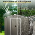 thumbnail image 7 of CarButler 8x6ft Metal Outdoor Storage Shed with Window and Lockable Sliding Doors for Garden Backyard Patio Lawn Gray, 7 of 7
