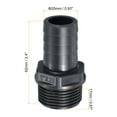 thumbnail image 2 of Uxcell Barb Hose Fitting, Barbed Male Thread Pipe Connector Adapter Gray 25mm 3, 2 of 5