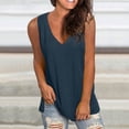 thumbnail image 2 of XIAONU Curved Hem Loose Fit Tank for Women Sleeveless V-Neck Pullover Tunic Tank Lightweight Casual Everyday Tanks, 2 of 4