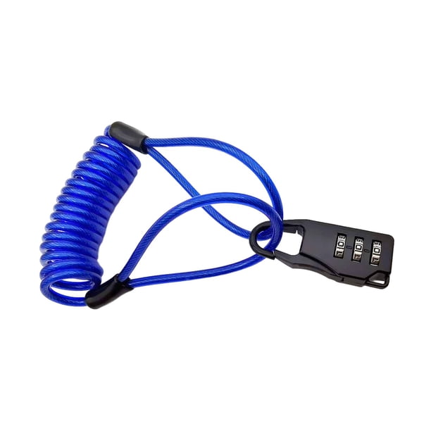 Bloqueo de código de cable de alta seguridad Zulema para equipaje de bicicleta Azul