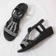 thumbnail image 5 of Amzcrzy Zapatos de mujer,Zapatos de mujer,Zapatillas de mujer, Sandalias romanas con tacón bajo y diseño de boca de pez para mujer, estilo bohemio, informales, con diamantes de imitación Sandalias Mu, 5 of 5