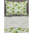 thumbnail image 3 of Snail Comforter & Sham Bedding Set, Shelled Gastropod with Spiralling Shell Helix in Ornamental Floral, 3 pcs Duvet Set Microfiber Filling Quilt, 5 Sizes, Green Brown White Green, by Ambesonne, 3 of 4
