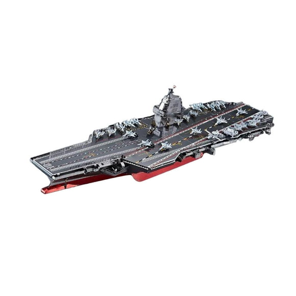 Kits de modelo de portaaviones a escala 1:1000, juego de rompecabezas de Metal para oficina, Bar, dormitorio, juguete de barco de , simulación Sunnimix Juguetes portaaviones