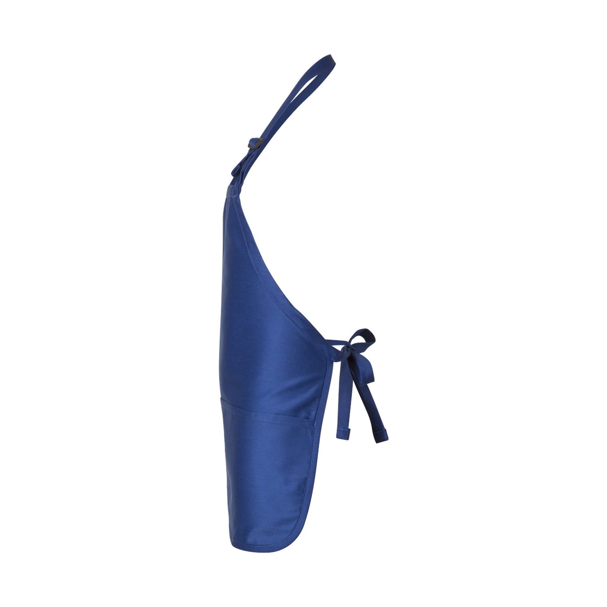 Q-Tees Adjustable Full-Length BBQ Chef Apron with Pouch Pocket | 55/45 Cotton/polyester | Royal | Pack of 6