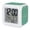 Green, Teal, Jade, Seafoam, variant on Grey Terracotta Splatter Digital Alarm Clock for Bedrooms, Smart LED Alarm Clock with 7 Color Changing Night Light, Boho Mottled Vintage Rustic Silent Wake Up Clocks for Sleep Study Cooking 3.2"x3.2"