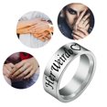thumbnail image 4 of KDSJSXW Stackable Rings for Women Simple Titanium Steel Ring Women's Ring Cartoon Cute Jewelry Ring Spinelli Ring Gold Ring Stackable Rings for Women(Silver2,11), 4 of 6