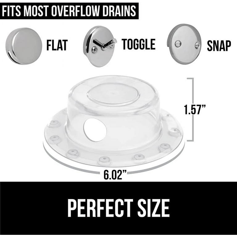 Bathtub Overflow Drain Cover Suction Cup Seal Bathtub Stopper for