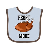 Inktastic Thanksgiving Feast Mode Turkey Football Boys or Girls Baby Bib