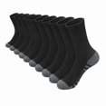 thumbnail image 5 of SGFCWSX Men's 5 Pack Athletic Socks,Lightweight Solid Color Breathable Sport Socks Black S, 5 of 5