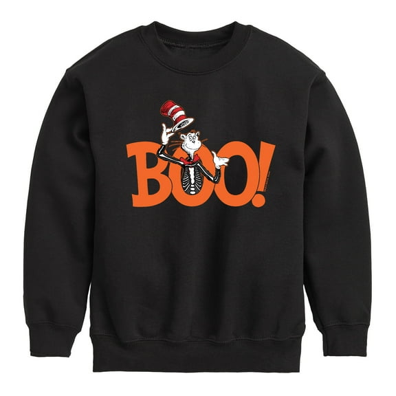 Dr. Seuss - Boo Cat - Toddler And Youth Crewneck Fleece Sweatshirt