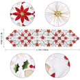 thumbnail image 2 of Camino de Mesa Navideño JAMW Bordado Rojo 15 x 70 Pulgadas para Decoraciones Navideñas, 2 of 5
