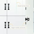 thumbnail image 4 of 70" Freestanding Kitchen And Dining Room Pantry, 6 Shelving With 2 Adjustable Shelves, 4 Doors, Gray 69.5" High Pantry Cabinet, Shelves, 4 of 5