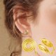 thumbnail image 2 of Retro Surround Orejas Pendientes Disco de dibujos animados Clip de oreja para las mujeres Niñas Sin Piercing Orejas de trigo Cuff Wrap Pendientes para las mujeres, 2 of 5