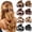 Leopard Print, variant on BOLIANNE Matte Hair Clips for Women Girls, Rectangle and Double Row Small Claw Clips for Thin Hair - Nonslip Jaw Clips