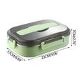 thumbnail image 2 of Xecvkr Bento Snack Box 304 Stainless Steel Lunch Box with Compartments Insulated Food Container for Students Office Workers Travel Leakproof Portable Handle, 2 of 6