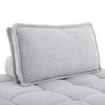 thumbnail image 5 of Modway Saunter Tufted Fabric Armless Chair in Light Gray, 5 of 9