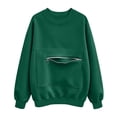 thumbnail image 6 of SETOOFF Womens Long Sleeve Sweatshirts Crew Neck Zip Front Pocket Loose Casual Shirts Pullover Tops Women Spring Fall Lounge Travel Daily Outfit, 6 of 6