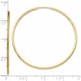 thumbnail image 4 of 10K Yellow Gold Polished Endless Tube Hoop Earrings (42 X 42) Made In Peru 10t967, 4 of 5