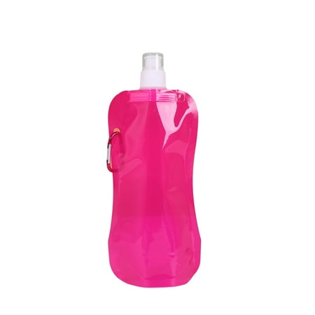 

JANGSLNG Collapsible Water Bottle 480ml BPA Free Reusable Water Pouch Hiking Camping Travel Sports Folding Water Bag Portable Leak-Proof Drinking Bottle Outdoor Accessories