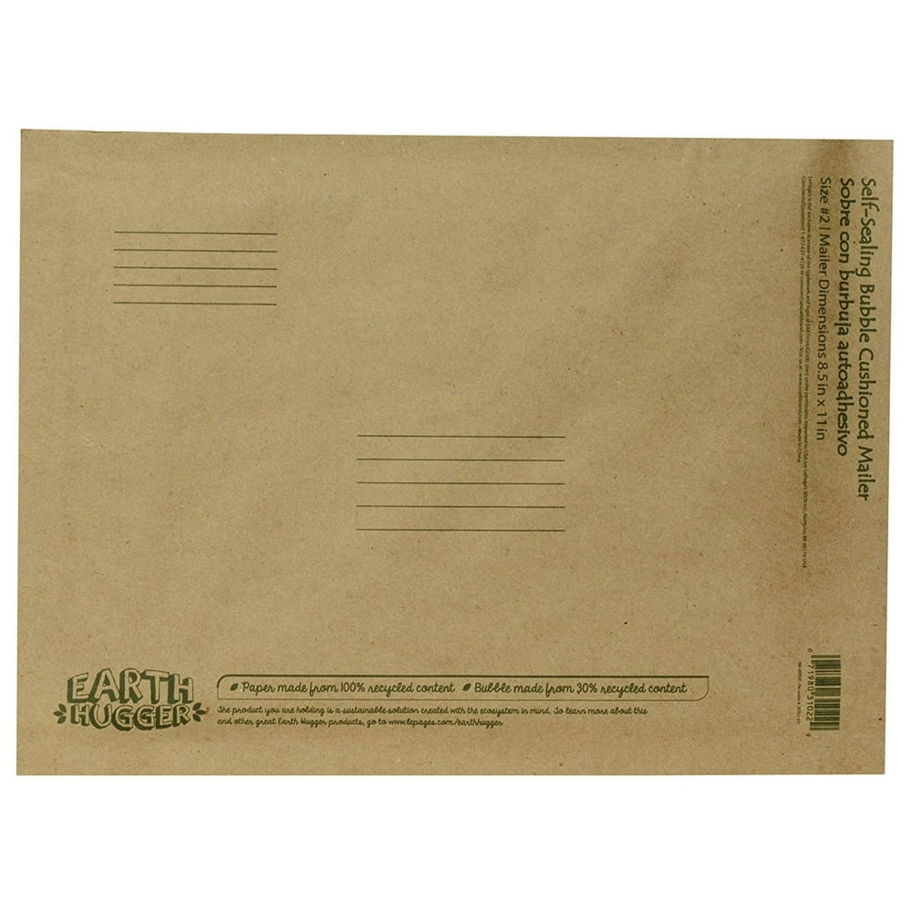 Earth Hugger Padded Bubble Mailers 8.5 x 11 inches, 25Pack Sturdy