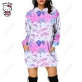 thumbnail image 1 of Nouveau Léopard Hello Kitty Chandail à Capuchon Femme Simple Col Rond Chandail en Molleton Long Bureau Décontracté Ample Chandails à Capuchon Automne Robe Chaude GQ, 1 of 7