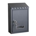 thumbnail image 1 of maskred Rust-proof Mailbox 22x6.5x30cm Wall Mounted Mail Secure Box Case sand grain black, 1 of 6