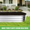 thumbnail image 5 of 6 * 3 * 1FT 2Pack Galvanized Raised Garden Bed, Premium Raised Garden Boxes Outdoor Planter, Oval Large Metal Raised Garden Beds for All Plants (2PACK, 6 * 3 * 1FT), 5 of 8