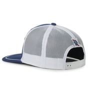 Pabst Blue Ribbon Eagle Logo Structured Trucker Hat, Royal Blue & White, High Crown Snapback