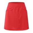 thumbnail image 5 of vigerkar 16'' Golf Skorts for Woman with 3 Pockets High Waisted A Line Tennis Skirt Casual Athletic Skort Workout Sports Clothes (Red, XXL), 5 of 6