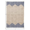 thumbnail image 3 of Casavani Handwoven Blue Cotton Dhurrie Square Living Room Dining Room Kitchen Carpets 11x11 feet, 3 of 5