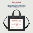 thumbnail image 2 of True Religion Tote, Women's Medium Travel Shoulder Bag with Adjustable Strap, Black Denim, 2 of 7