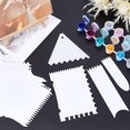 thumbnail image 2 of Plastic Cake Spatulas Wide Stripes Comb Large Double Sided Cake Smoother Spatulas for Cake Decorating White 83~121x24~96x1~1.3mm, 2 of 5
