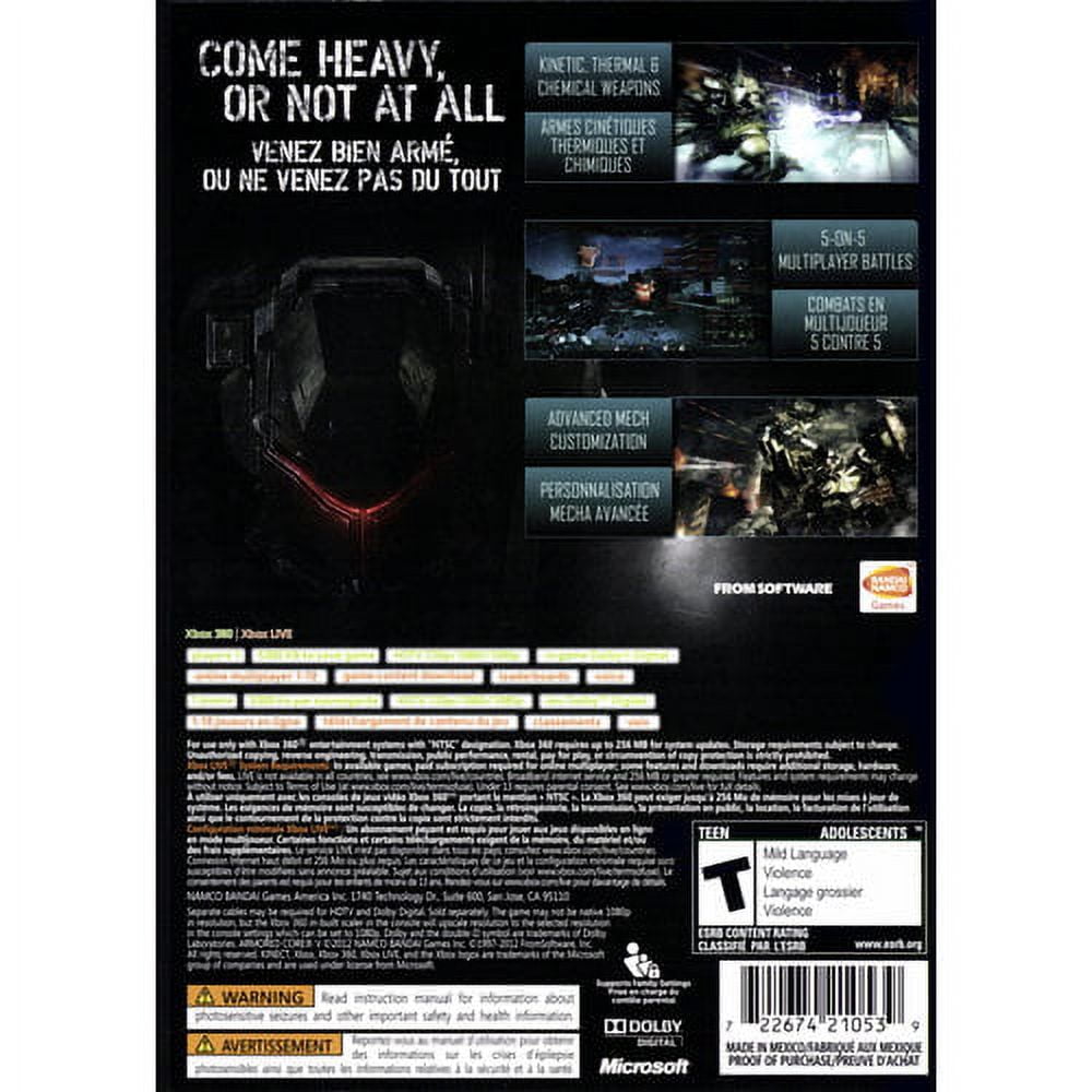 Jogo Armored Core V - Xbox 360 em Promoção na Americanas