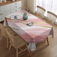 thumbnail image 4 of Pink and Gold Marble Texture Rectangle Tablecloth 60"x84",Waterproof Polyester Rectangle Table Cloth, Wipeable Spillproof Polyester Tablecloth for Dining, Camping, Indoor and Outdoor, 4 of 5