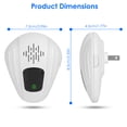 thumbnail image 2 of Moclever 2Pcs Plug in Ultrasonic Insect Repellent Indoor, Pest Control Device for Mosquitoes Cockroaches Rats, White, 2 of 11