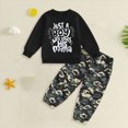 thumbnail image 2 of UAYOTSE Boys Fall Winter Crewneck Letter Print Long Sleeve Sweatshirt and Pants 2-Piece Set Size 2-3 Years, 2 of 4