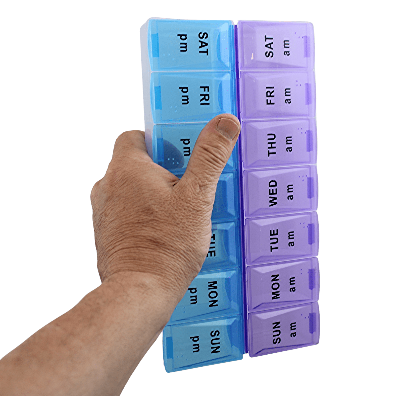 Jumbo Extra Large 9 X 4 75 Pill Organizer 7 Day 2 Times A Day Weekly 