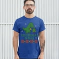 thumbnail image 3 of Tee Hunt The Struggle is Real T-Shirt Funny T-Rex Ugly Sweater Christmas Men's Tee, 3 of 5